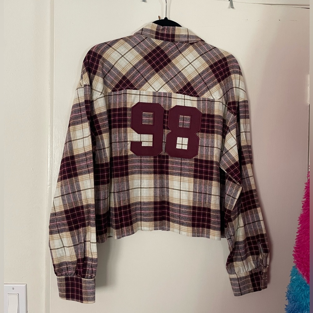 FOREVER21 Plaid Button Up Collared Long Sleeve